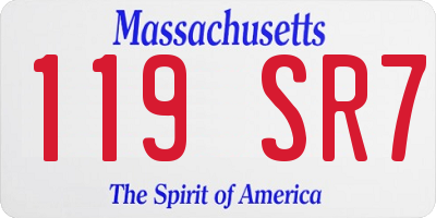 MA license plate 119SR7