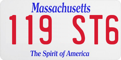 MA license plate 119ST6