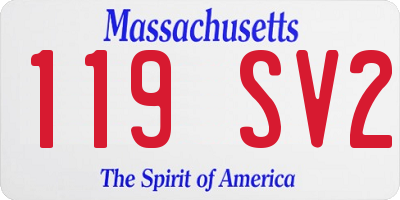 MA license plate 119SV2