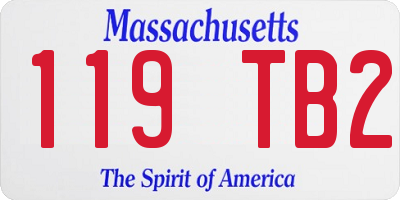 MA license plate 119TB2