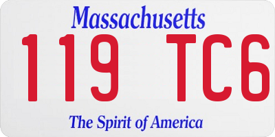 MA license plate 119TC6