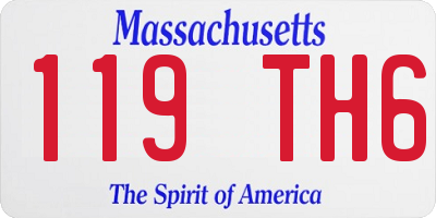 MA license plate 119TH6