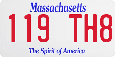 MA license plate 119TH8