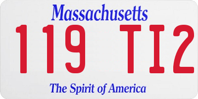 MA license plate 119TI2