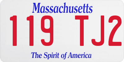 MA license plate 119TJ2