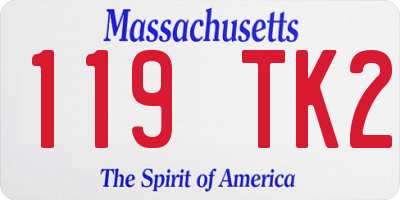 MA license plate 119TK2
