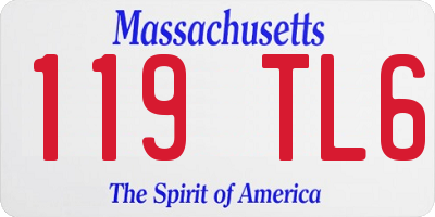 MA license plate 119TL6