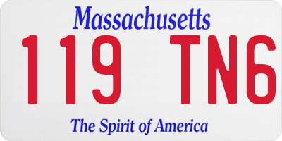 MA license plate 119TN6