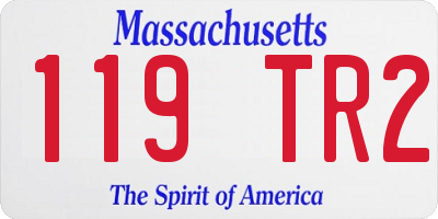 MA license plate 119TR2
