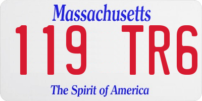 MA license plate 119TR6