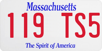 MA license plate 119TS5