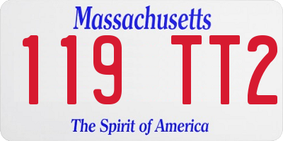 MA license plate 119TT2