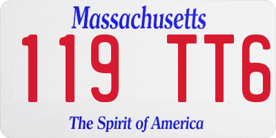 MA license plate 119TT6