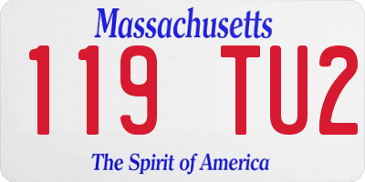 MA license plate 119TU2