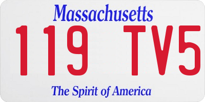 MA license plate 119TV5