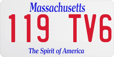 MA license plate 119TV6
