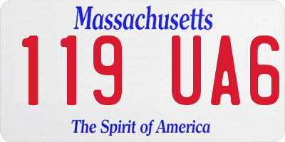 MA license plate 119UA6