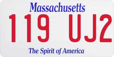MA license plate 119UJ2