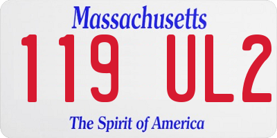 MA license plate 119UL2