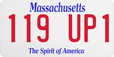 MA license plate 119UP1