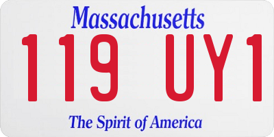 MA license plate 119UY1