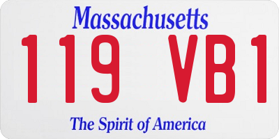 MA license plate 119VB1