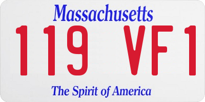MA license plate 119VF1
