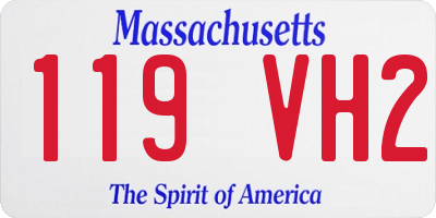 MA license plate 119VH2