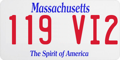 MA license plate 119VI2