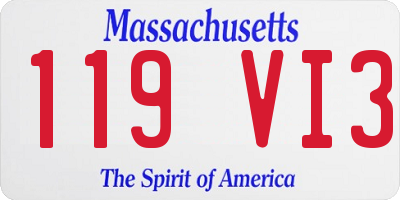 MA license plate 119VI3