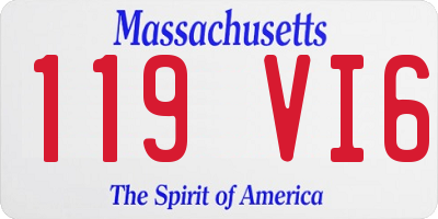 MA license plate 119VI6