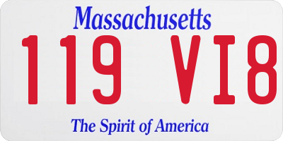 MA license plate 119VI8