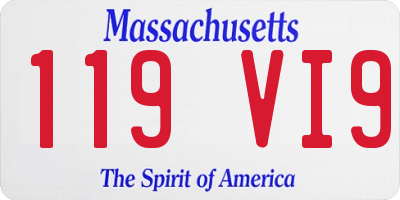 MA license plate 119VI9