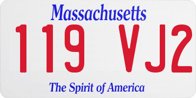 MA license plate 119VJ2