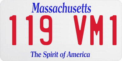 MA license plate 119VM1