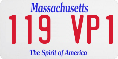 MA license plate 119VP1