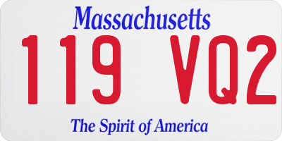 MA license plate 119VQ2