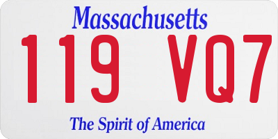 MA license plate 119VQ7
