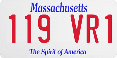MA license plate 119VR1
