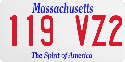 MA license plate 119VZ2