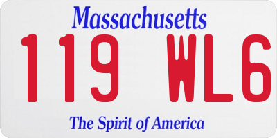 MA license plate 119WL6