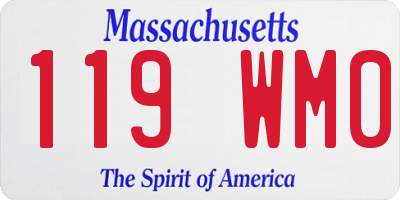 MA license plate 119WM0