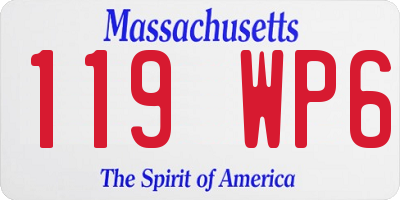 MA license plate 119WP6