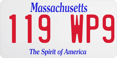 MA license plate 119WP9