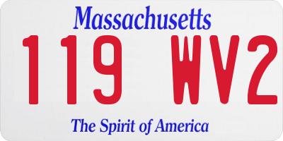 MA license plate 119WV2