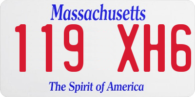 MA license plate 119XH6