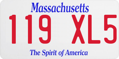 MA license plate 119XL5