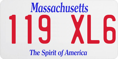 MA license plate 119XL6