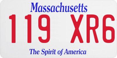 MA license plate 119XR6
