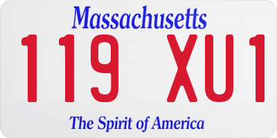 MA license plate 119XU1